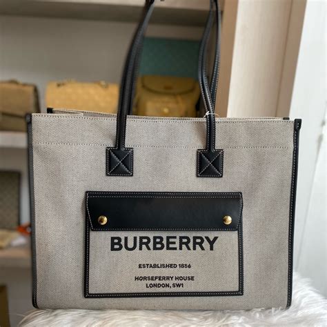 burberry 帆布包|品牌女士托特包 .